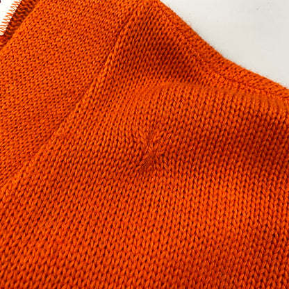 【現状渡し品】【メンズ】 VENUS KNITTING MILLS ヴィーナス ニッティング ミルズ WOOL LETTERED CARDIGAN ウール レタード カーディガン トップス 長袖 146-261024-ms-06-izu サイズ：40 カラー：オレンジ 万代Net店