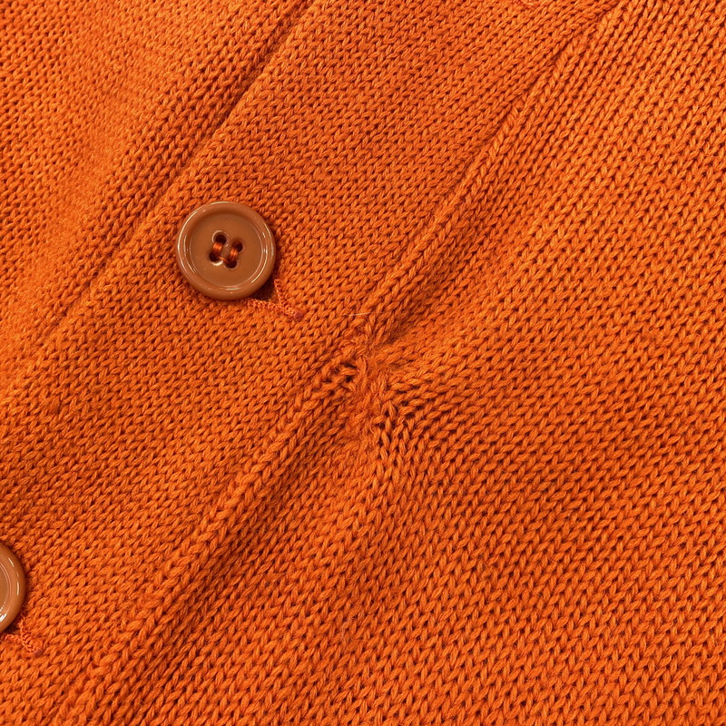【現状渡し品】【メンズ】 VENUS KNITTING MILLS ヴィーナス ニッティング ミルズ WOOL LETTERED CARDIGAN ウール レタード カーディガン トップス 長袖 146-261024-ms-06-izu サイズ：40 カラー：オレンジ 万代Net店