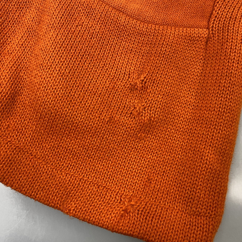 【現状渡し品】【メンズ】 VENUS KNITTING MILLS ヴィーナス ニッティング ミルズ WOOL LETTERED CARDIGAN ウール レタード カーディガン トップス 長袖 146-261024-ms-06-izu サイズ：40 カラー：オレンジ 万代Net店