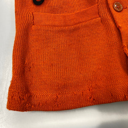 【現状渡し品】【メンズ】 VENUS KNITTING MILLS ヴィーナス ニッティング ミルズ WOOL LETTERED CARDIGAN ウール レタード カーディガン トップス 長袖 146-261024-ms-06-izu サイズ：40 カラー：オレンジ 万代Net店