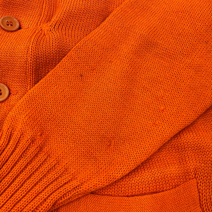 【現状渡し品】【メンズ】 VENUS KNITTING MILLS ヴィーナス ニッティング ミルズ WOOL LETTERED CARDIGAN ウール レタード カーディガン トップス 長袖 146-261024-ms-06-izu サイズ：40 カラー：オレンジ 万代Net店