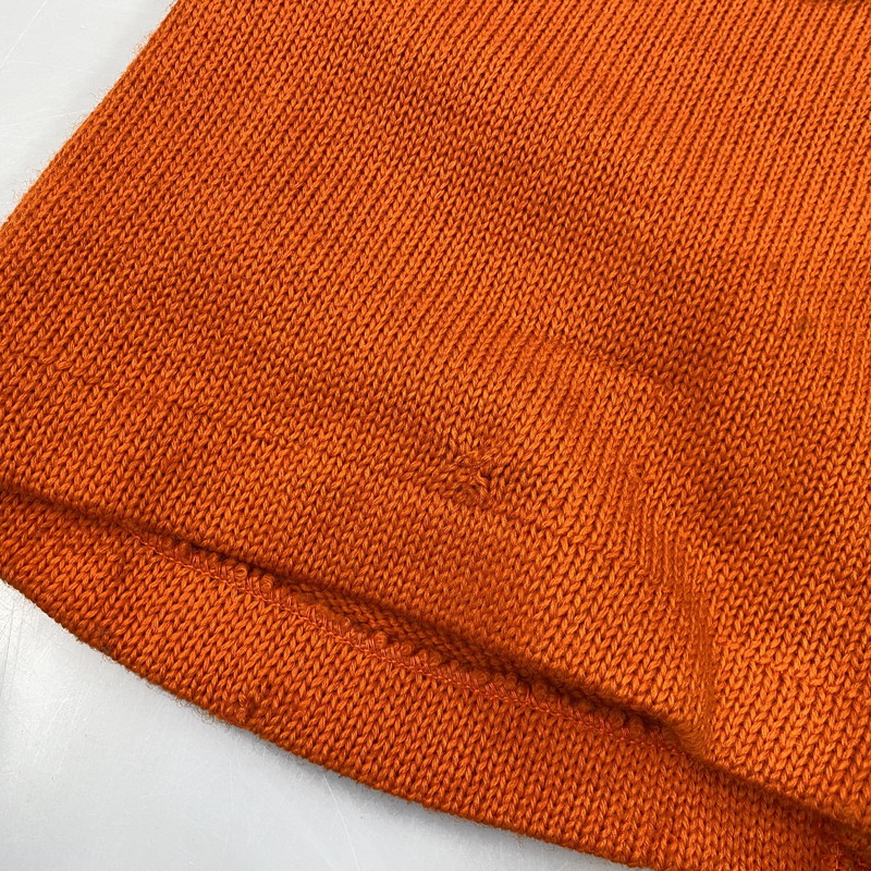 【現状渡し品】【メンズ】 VENUS KNITTING MILLS ヴィーナス ニッティング ミルズ WOOL LETTERED CARDIGAN ウール レタード カーディガン トップス 長袖 146-261024-ms-06-izu サイズ：40 カラー：オレンジ 万代Net店