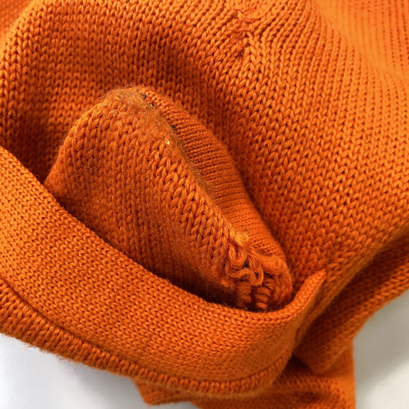 【現状渡し品】【メンズ】 VENUS KNITTING MILLS ヴィーナス ニッティング ミルズ WOOL LETTERED CARDIGAN ウール レタード カーディガン トップス 長袖 146-261024-ms-06-izu サイズ：40 カラー：オレンジ 万代Net店