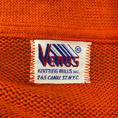 【現状渡し品】【メンズ】 VENUS KNITTING MILLS ヴィーナス ニッティング ミルズ WOOL LETTERED CARDIGAN ウール レタード カーディガン トップス 長袖 146-261024-ms-06-izu サイズ：40 カラー：オレンジ 万代Net店