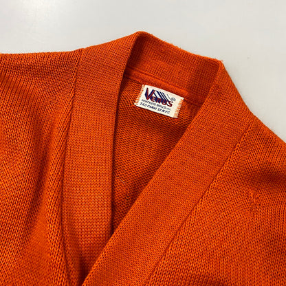 【現状渡し品】【メンズ】 VENUS KNITTING MILLS ヴィーナス ニッティング ミルズ WOOL LETTERED CARDIGAN ウール レタード カーディガン トップス 長袖 146-261024-ms-06-izu サイズ：40 カラー：オレンジ 万代Net店