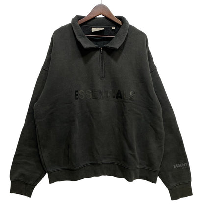【中古品】【メンズ】 ESSENTIALS エッセンシャルズ HALF ZIP SWEATSHIRT ハーフ ジップ スウェット トップス 142-261024-ms-01-izu サイズ：M カラー：ブラック 万代Net店