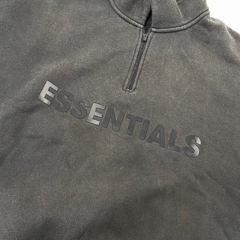 【中古品】【メンズ】 ESSENTIALS エッセンシャルズ HALF ZIP SWEATSHIRT ハーフ ジップ スウェット トップス 142-261024-ms-01-izu サイズ：M カラー：ブラック 万代Net店