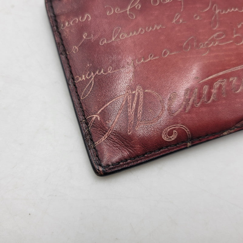 【中古品】【メンズ/レディース】 BERLUTI ベルルッティ CARD＆COIN CASE カード＆コインケース 財布 小物 200-261018-ms-05-izu カラー：ワイン 万代Net店