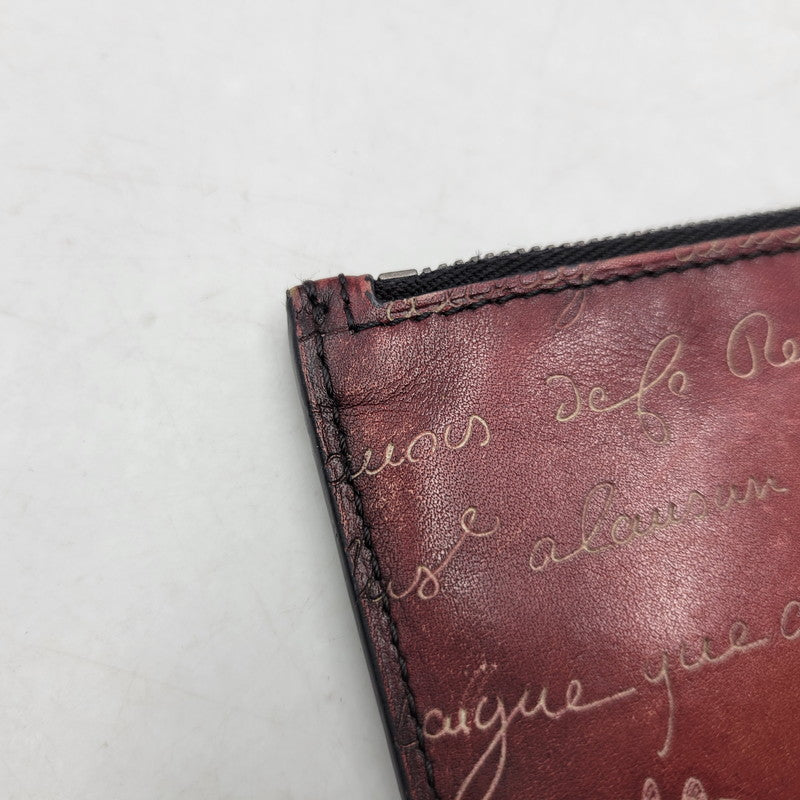 【中古品】【メンズ/レディース】 BERLUTI ベルルッティ CARD＆COIN CASE カード＆コインケース 財布 小物 200-261018-ms-05-izu カラー：ワイン 万代Net店