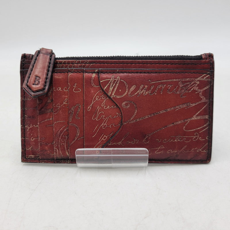 【中古品】【メンズ/レディース】 BERLUTI ベルルッティ CARD＆COIN CASE カード＆コインケース 財布 小物 200-261018-ms-05-izu カラー：ワイン 万代Net店