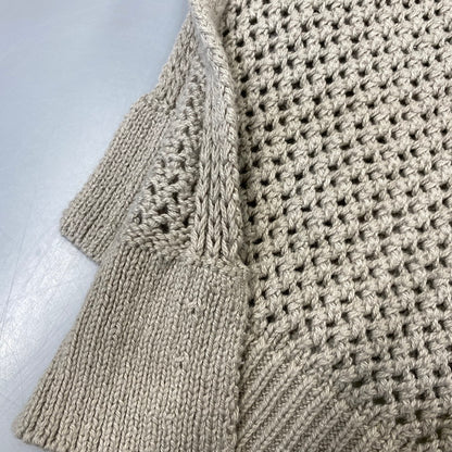 【中古品】【メンズ】 NO ID. ノーアイディ 454010-697K レイヤードシアーニットC N BIG PO クルーネック ビッグ プルオーバー トップス 140-261024-ms-02-izu サイズ：ONE カラー：ベージュ 万代Net店