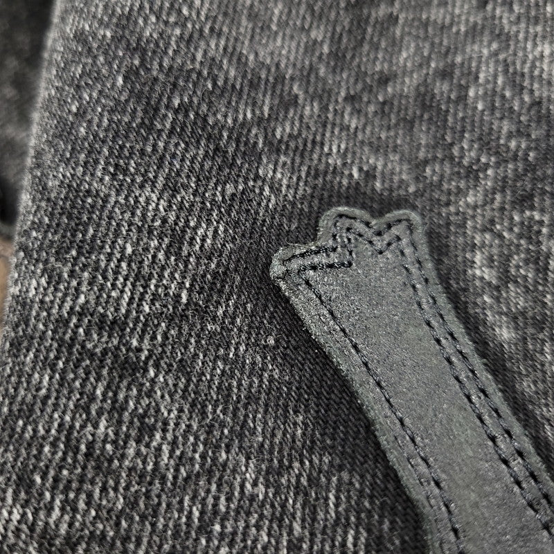 【中古品】【メンズ】 AVIREX アヴィレックス 783-5252015 LEATHER PATCH DENIM JACKET レザーパッチ デニムジャケット アウター トップス 145-261018-ms-11-izu サイズ：L カラー：ブラック 万代Net店