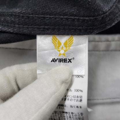 【中古品】【メンズ】 AVIREX アヴィレックス 783-5252015 LEATHER PATCH DENIM JACKET レザーパッチ デニムジャケット アウター トップス 145-261018-ms-11-izu サイズ：L カラー：ブラック 万代Net店