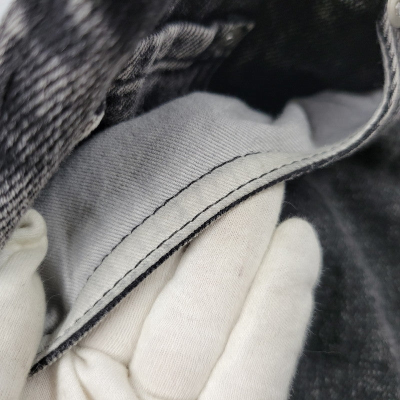 【中古品】【メンズ】 AVIREX アヴィレックス 783-5211003 LEATHER PATCH DENIM PANTS レザーパッチ デニムパンツ ボトムス 156-261018-ms-12-izu サイズ：XL カラー：ブラック 万代Net店
