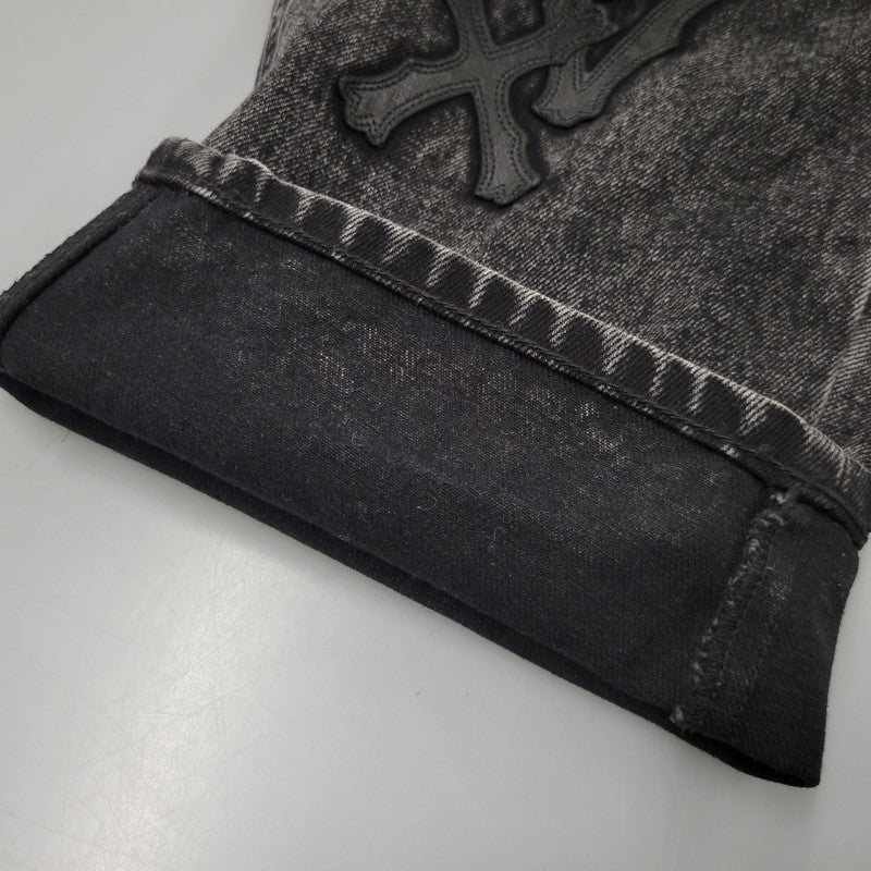【中古品】【メンズ】 AVIREX アヴィレックス 783-5211003 LEATHER PATCH DENIM PANTS レザーパッチ デニムパンツ ボトムス 156-261018-ms-12-izu サイズ：XL カラー：ブラック 万代Net店