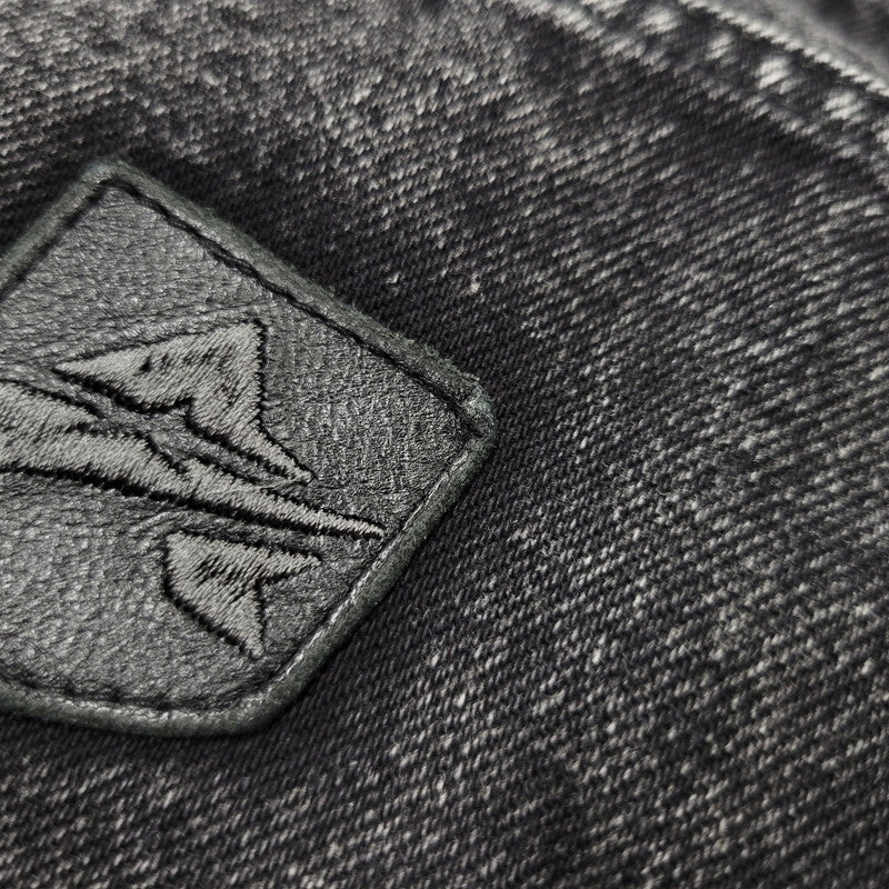 【中古品】【メンズ】 AVIREX アヴィレックス 783-5211003 LEATHER PATCH DENIM PANTS レザーパッチ デニムパンツ ボトムス 156-261018-ms-12-izu サイズ：XL カラー：ブラック 万代Net店
