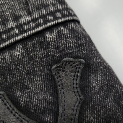 【中古品】【メンズ】 AVIREX アヴィレックス 783-5211003 LEATHER PATCH DENIM PANTS レザーパッチ デニムパンツ ボトムス 156-261018-ms-12-izu サイズ：XL カラー：ブラック 万代Net店