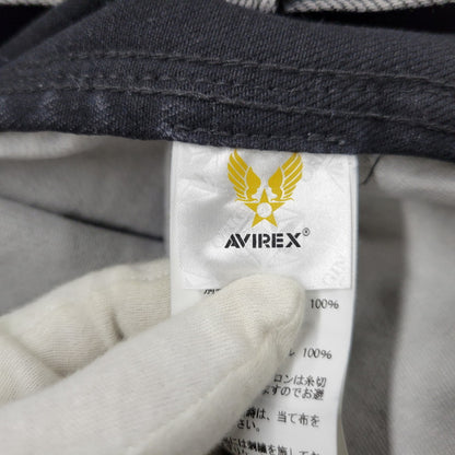 【中古品】【メンズ】 AVIREX アヴィレックス 783-5211003 LEATHER PATCH DENIM PANTS レザーパッチ デニムパンツ ボトムス 156-261018-ms-12-izu サイズ：XL カラー：ブラック 万代Net店