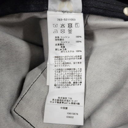 【中古品】【メンズ】 AVIREX アヴィレックス 783-5211003 LEATHER PATCH DENIM PANTS レザーパッチ デニムパンツ ボトムス 156-261018-ms-12-izu サイズ：XL カラー：ブラック 万代Net店