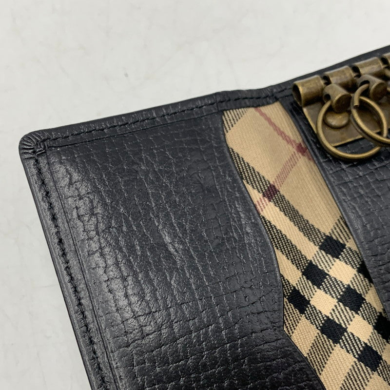 【中古品】【メンズ/レディース】 BURBERRY バーバリー 5連 KEY CASE キーケース 200-261025-ms-03-izu カラー：ブラック 万代Net店