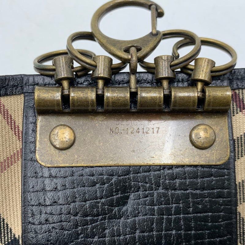 【中古品】【メンズ/レディース】 BURBERRY バーバリー 5連 KEY CASE キーケース 200-261025-ms-03-izu カラー：ブラック 万代Net店