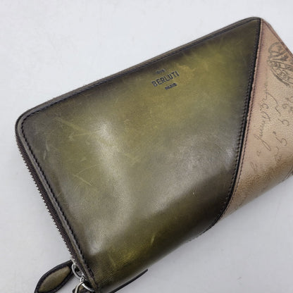 【中古品】【メンズ/レディース】 BERLUTI ベルルッティ TALI TANGRAM SCRIT SOFTLEATHER WALLET ALL IN ONE タリタングラム スクリット ソフトレザーウォレット オールインワン 財布 181-261019-yn-01-izu カラー：NERO CAVIAR×SAVANA 万代Net店