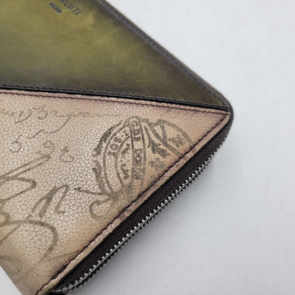 【中古品】【メンズ/レディース】 BERLUTI ベルルッティ TALI TANGRAM SCRIT SOFTLEATHER WALLET ALL IN ONE タリタングラム スクリット ソフトレザーウォレット オールインワン 財布 181-261019-yn-01-izu カラー：NERO CAVIAR×SAVANA 万代Net店