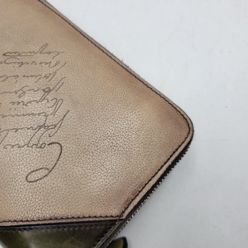 【中古品】【メンズ/レディース】 BERLUTI ベルルッティ TALI TANGRAM SCRIT SOFTLEATHER WALLET ALL IN ONE タリタングラム スクリット ソフトレザーウォレット オールインワン 財布 181-261019-yn-01-izu カラー：NERO CAVIAR×SAVANA 万代Net店