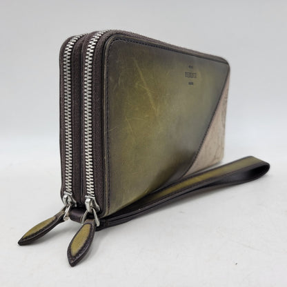【中古品】【メンズ/レディース】 BERLUTI ベルルッティ TALI TANGRAM SCRIT SOFTLEATHER WALLET ALL IN ONE タリタングラム スクリット ソフトレザーウォレット オールインワン 財布 181-261019-yn-01-izu カラー：NERO CAVIAR×SAVANA 万代Net店