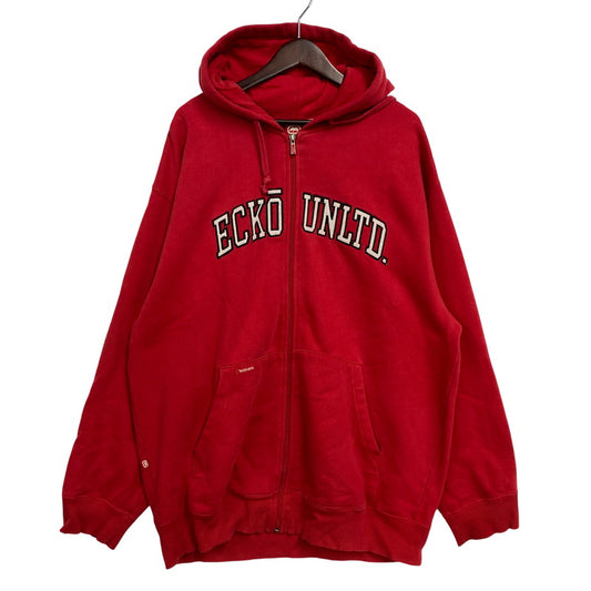 【中古品】【メンズ】 ECKO UNLTD. エコーアンリミテッド ZIP UP HOODED SWEATSHIRT ジップ アップ フーデッド スウェットシャツ パーカートップス 146-261024-ms-21-izu サイズ：L カラー：レッド 万代Net店