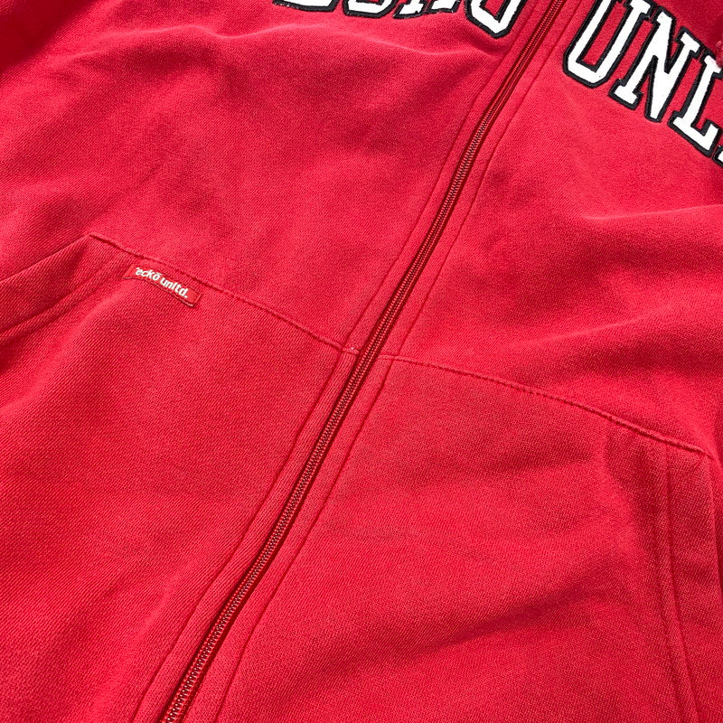 【中古品】【メンズ】 ECKO UNLTD. エコーアンリミテッド ZIP UP HOODED SWEATSHIRT ジップ アップ フーデッド スウェットシャツ パーカートップス 146-261024-ms-21-izu サイズ：L カラー：レッド 万代Net店