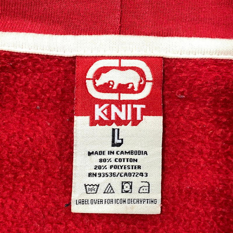 【中古品】【メンズ】 ECKO UNLTD. エコーアンリミテッド ZIP UP HOODED SWEATSHIRT ジップ アップ フーデッド スウェットシャツ パーカートップス 146-261024-ms-21-izu サイズ：L カラー：レッド 万代Net店