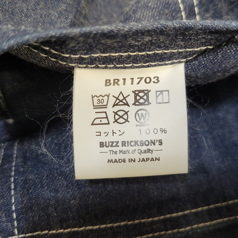 【中古品】【メンズ】 BUZZ RICKSON'S バズリクソンズ BR11703 U.S. NAVY DENIM GAS PROTECTIVE PARKA ユーエスネイビー デニム ガス プロテクティブ パーカー アウター 145-261023-cs-05-izu サイズ：M カラー：インディゴ 万代Net店