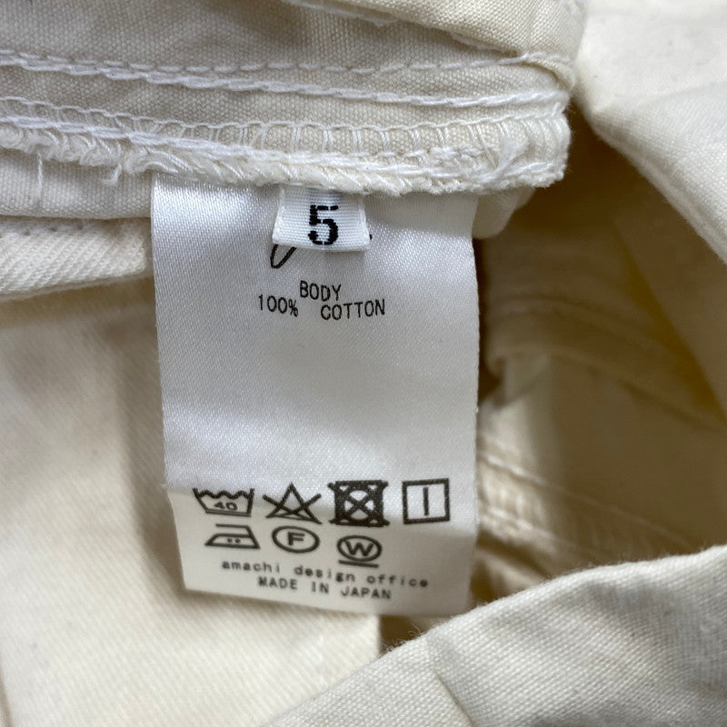 【中古品】【メンズ】 AMACHI アマチ 000-3A DOUBLE KNEE CARGO PANT ダブルニー カーゴパンツ ボトムス 151-261021-ms-06-izu サイズ：5 カラー：アイボリー 万代Net店