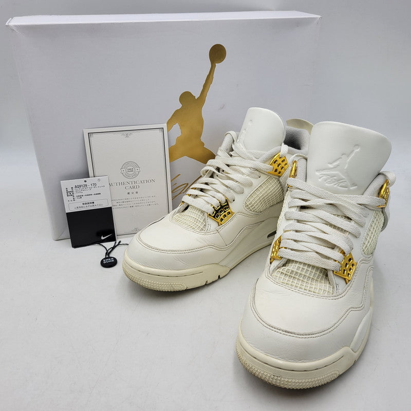 【中古品】【メンズ】 NIKE ナイキ AQ9129-170 WOMEN'S AIR JORDAN 4 RETRO ウィメンズ エア ジョーダン レトロ スニーカー シューズ 靴 160-261019-cs-13-izu サイズ：28.5cm カラー：SAIL/METALLIC GOLD/BLACK 万代Net店