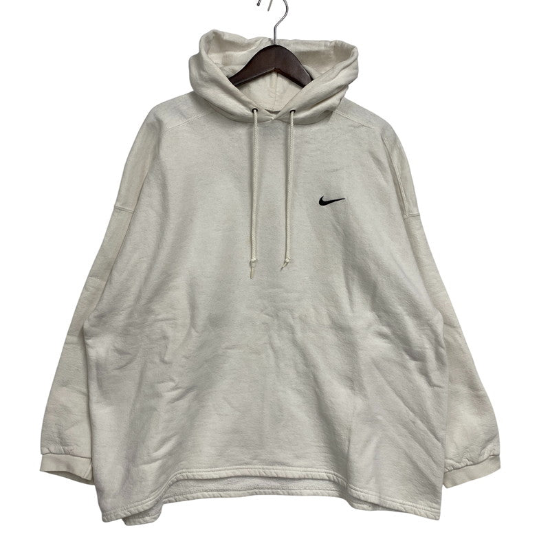 【中古品】【メンズ】 NIKE ナイキ USA製 90’S SWOOSH LOGO PULLOVER HOODIE スウッシュ ロゴ プルオーバー フーディー パーカー トップス 146-261025-yn-08-izu サイズ：不明 カラー：ホワイト 万代Net店
