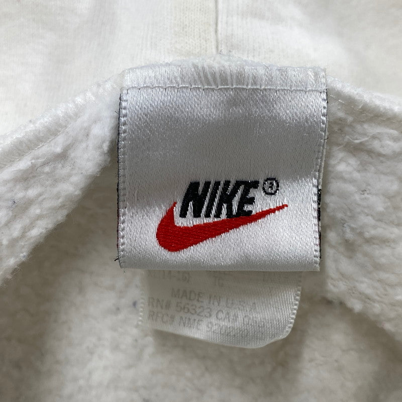 【中古品】【メンズ】 NIKE ナイキ USA製 90’S SWOOSH LOGO PULLOVER HOODIE スウッシュ ロゴ プルオーバー フーディー パーカー トップス 146-261025-yn-08-izu サイズ：不明 カラー：ホワイト 万代Net店