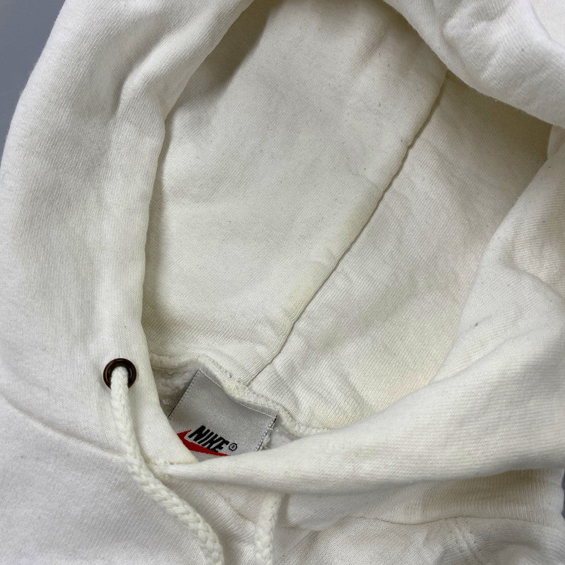 【中古品】【メンズ】 NIKE ナイキ USA製 90’S SWOOSH LOGO PULLOVER HOODIE スウッシュ ロゴ プルオーバー フーディー パーカー トップス 146-261025-yn-08-izu サイズ：不明 カラー：ホワイト 万代Net店
