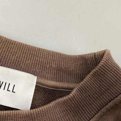 【中古品】【メンズ】 WEWILL ウィーウィル CREWNECK SWEATSHIRT クルーネック　スウェット トップス 140-261025-yn-05-izu サイズ：2 カラー：ブラウン 万代Net店