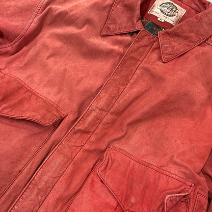 【中古品】【メンズ】 GLOBAL IDENTITY 80-90S LEATHER JACKET レザージャケット アウター 146-261025-yn-06-izu サイズ：M カラー：レッド 万代Net店
