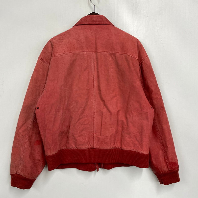【中古品】【メンズ】 GLOBAL IDENTITY 80-90S LEATHER JACKET レザージャケット アウター 146-261025-yn-06-izu サイズ：M カラー：レッド 万代Net店