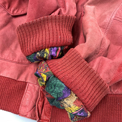 【中古品】【メンズ】 GLOBAL IDENTITY 80-90S LEATHER JACKET レザージャケット アウター 146-261025-yn-06-izu サイズ：M カラー：レッド 万代Net店