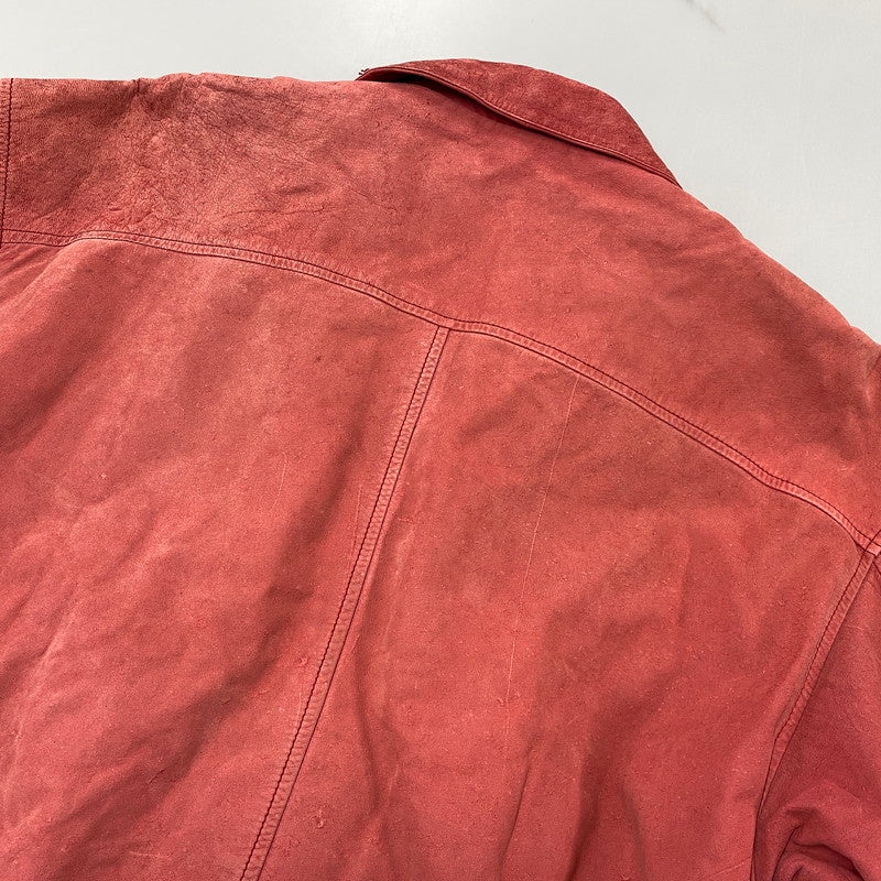 【中古品】【メンズ】 GLOBAL IDENTITY 80-90S LEATHER JACKET レザージャケット アウター 146-261025-yn-06-izu サイズ：M カラー：レッド 万代Net店