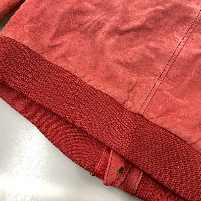 【中古品】【メンズ】 GLOBAL IDENTITY 80-90S LEATHER JACKET レザージャケット アウター 146-261025-yn-06-izu サイズ：M カラー：レッド 万代Net店