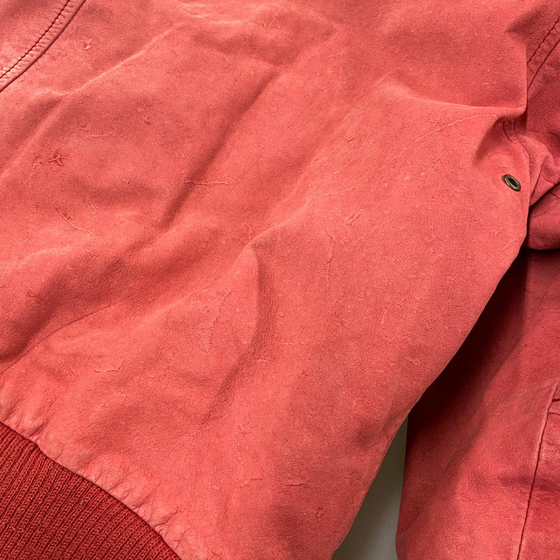 【中古品】【メンズ】 GLOBAL IDENTITY 80-90S LEATHER JACKET レザージャケット アウター 146-261025-yn-06-izu サイズ：M カラー：レッド 万代Net店
