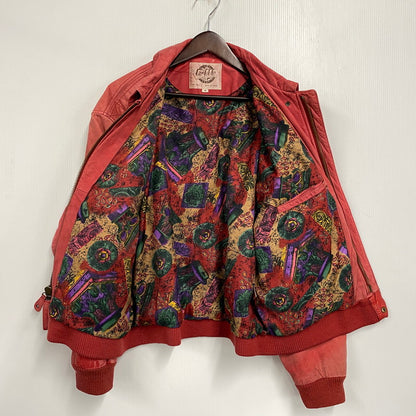 【中古品】【メンズ】 GLOBAL IDENTITY 80-90S LEATHER JACKET レザージャケット アウター 146-261025-yn-06-izu サイズ：M カラー：レッド 万代Net店