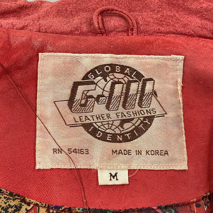 【中古品】【メンズ】 GLOBAL IDENTITY 80-90S LEATHER JACKET レザージャケット アウター 146-261025-yn-06-izu サイズ：M カラー：レッド 万代Net店