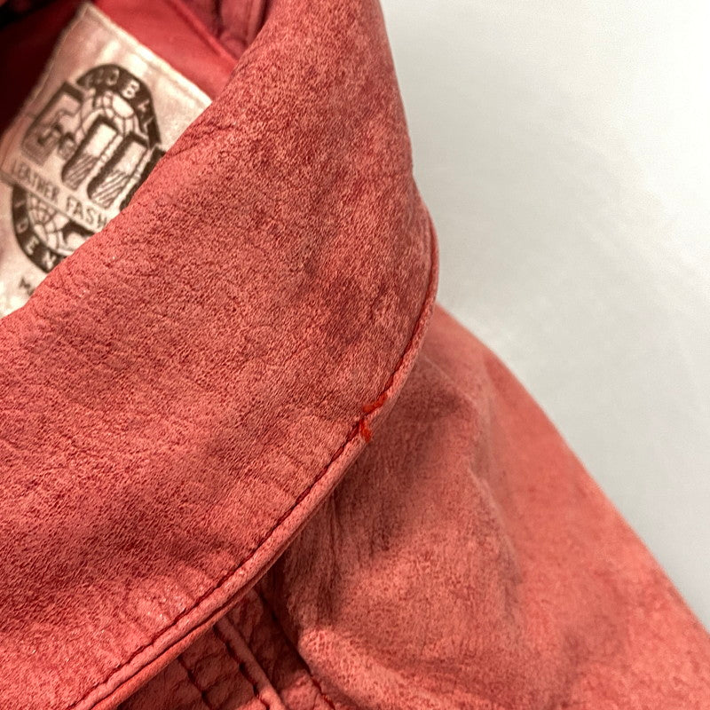 【中古品】【メンズ】 GLOBAL IDENTITY 80-90S LEATHER JACKET レザージャケット アウター 146-261025-yn-06-izu サイズ：M カラー：レッド 万代Net店