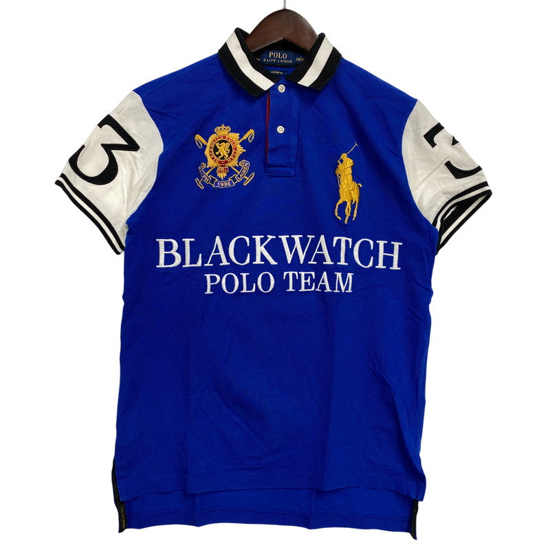【中古品】【メンズ】 POLO RALPH LAUREN ポロ・ラルフローレン BLACKWATCH POLO TEAM POLO SHIRT ブラックウォッチ ポロチーム ポロシャツ 半袖 147-261024-ms-22-izu サイズ：S カラー：ブルー 万代Net店
