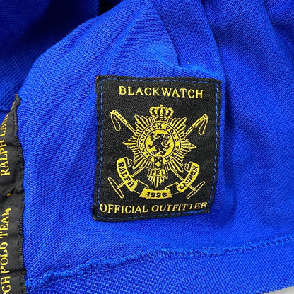 【中古品】【メンズ】 POLO RALPH LAUREN ポロ・ラルフローレン BLACKWATCH POLO TEAM POLO SHIRT ブラックウォッチ ポロチーム ポロシャツ 半袖 147-261024-ms-22-izu サイズ：S カラー：ブルー 万代Net店